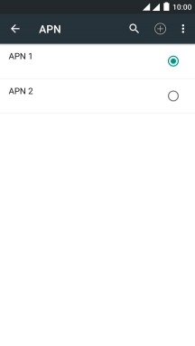 Pulsa en el campo junto a la conexión de datos para activarla.