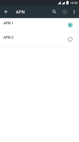 Pulsa en el campo junto a la conexión de datos para activarla.