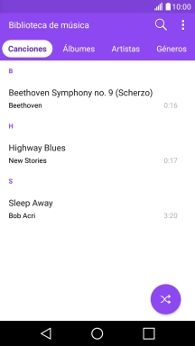 Pulsa el archivo de música deseado.