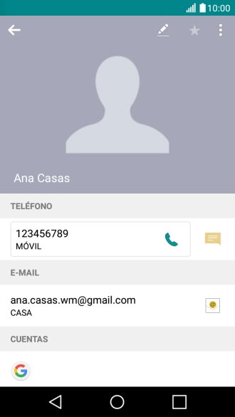 Pulsa el número de teléfono.