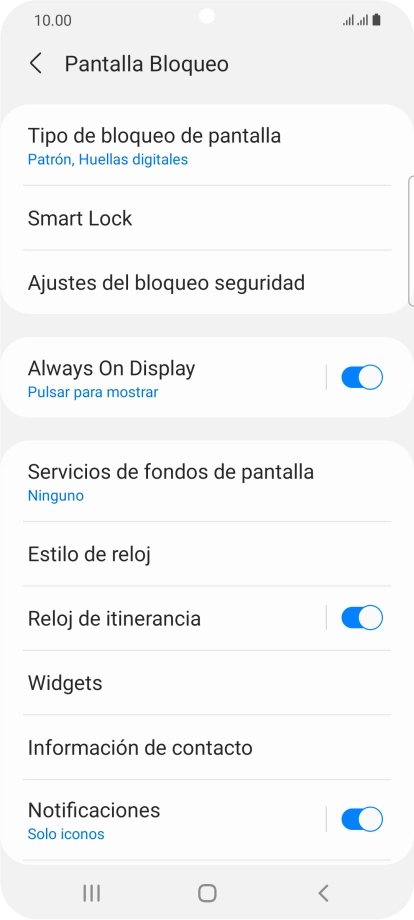 Pulsa Tipo de bloqueo de pantalla e introduce el código de seguridad extra que has creado anteriormente.
