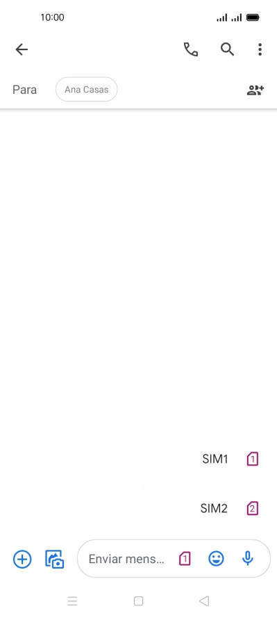 Pulsa la tarjeta SIM deseada.