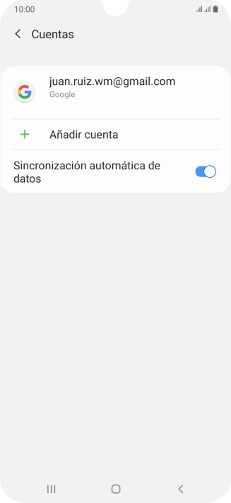 Pulsa la cuenta deseada.