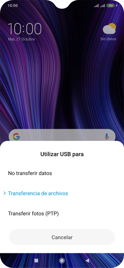 Pulsa Transferencia de archivos.