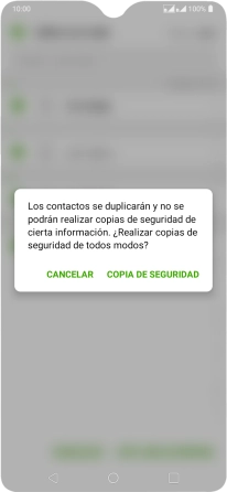 Pulsa COPIA DE SEGURIDAD.