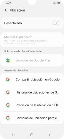 Pulsa el indicador para activar o desactivar la función.