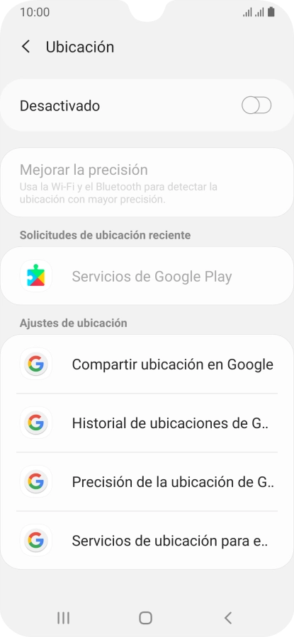 Pulsa el indicador para activar o desactivar la función.