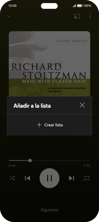 Pulsa Crear lista.