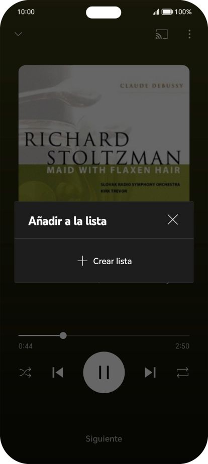 Pulsa Crear lista.