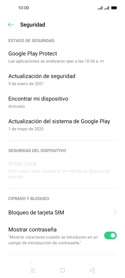 Pulsa Bloqueo de tarjeta SIM.