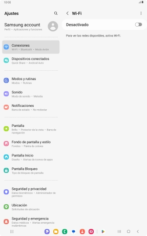 Pulsa el indicador para activar la función.