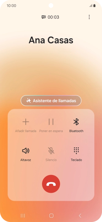 Pulsa Asistente de llamadas cuando tengas una llamada en curso.