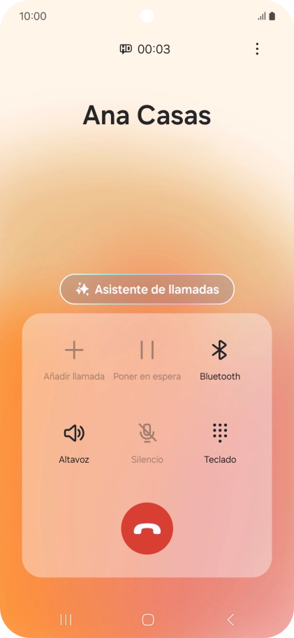 Pulsa Asistente de llamadas cuando tengas una llamada en curso.