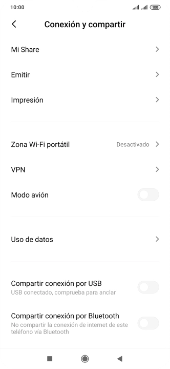 Pulsa Zona Wi-Fi portátil.