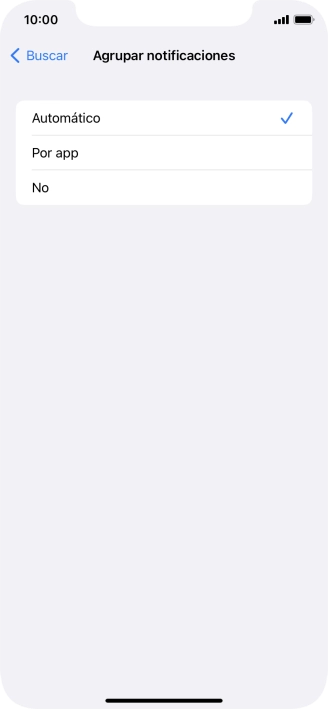 Pulsa el ajuste deseado.