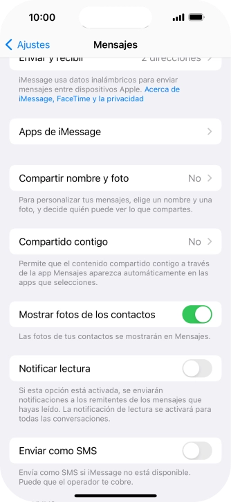 Pulsa el indicador junto a 