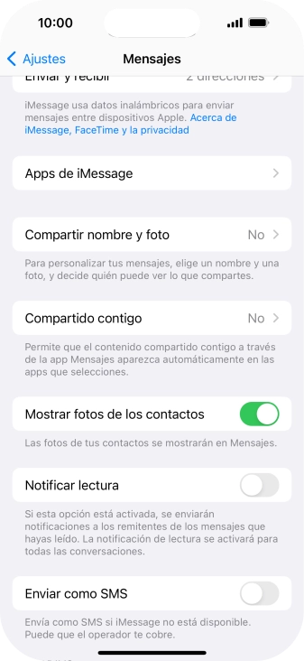 Pulsa el indicador junto a 