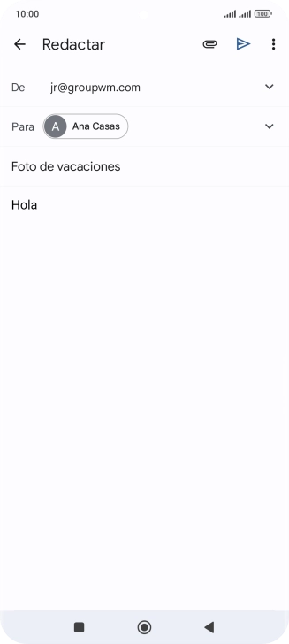 Pulsa el icono de anexos.