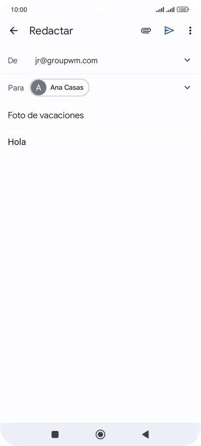 Pulsa el icono de anexos.