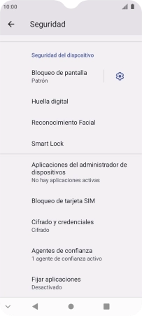 Pulsa Bloqueo de pantalla e introduce el código de seguridad extra que has creado anteriormente.