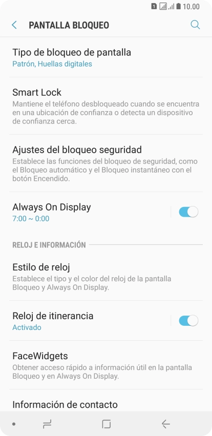 Pulsa Tipo de bloqueo de pantalla e introduce el código de seguridad extra que has creado anteriormente.