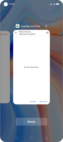 Para cerrar una sola aplicación en ejecución, desliza el dedo hacia arriba sobre la aplicación deseada.