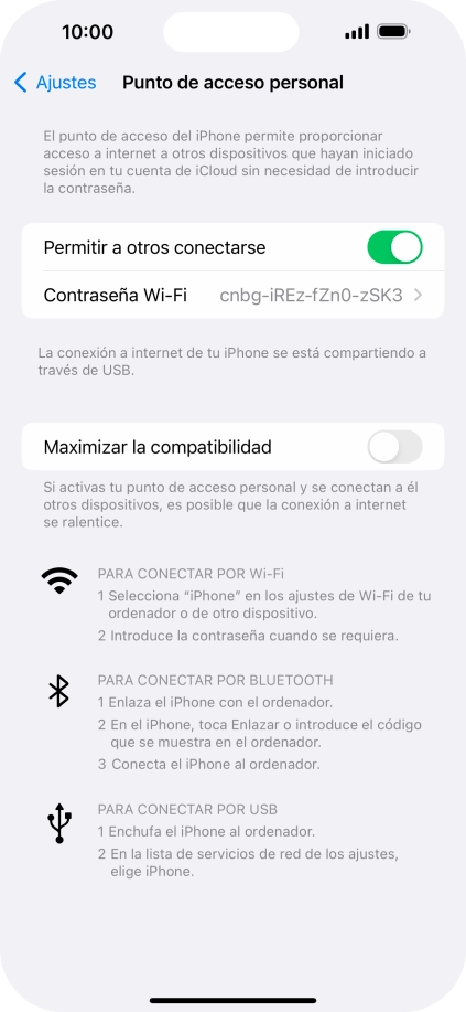 Desliza el dedo hacia arriba desde la parte inferior de la pantalla para terminar y volver a la pantalla de inicio.