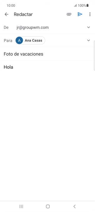 Pulsa el icono de anexos.