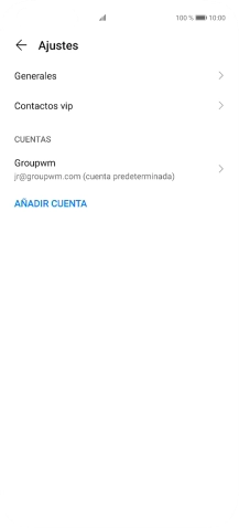 Pulsa la cuenta de correo electrónico deseada.