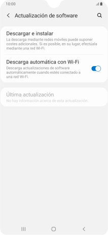 Pulsa Descargar e instalar. Si hay una versión de software nueva disponible, aparecerá ahora en la pantalla. Sigue las indicaciones de la pantalla para actualizar el software del teléfono.