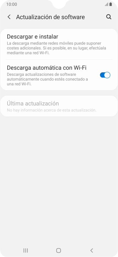 Pulsa Descargar e instalar. Si hay una versión de software nueva disponible, aparecerá ahora en la pantalla. Sigue las indicaciones de la pantalla para actualizar el software del teléfono.