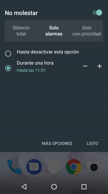 Si activas la función, pulsa LISTO.