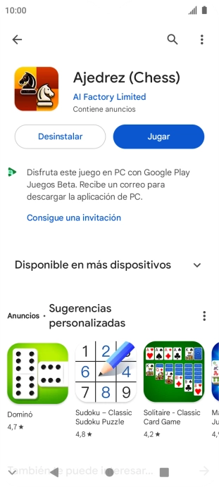 Pulsa la tecla de inicio para terminar y regresar a la pantalla de inicio.