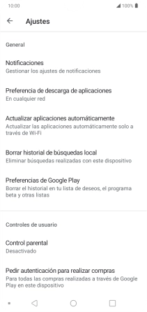 Pulsa Actualizar aplicaciones automáticamente.