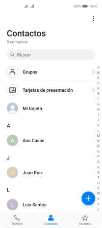 Pulsa el contacto deseado.