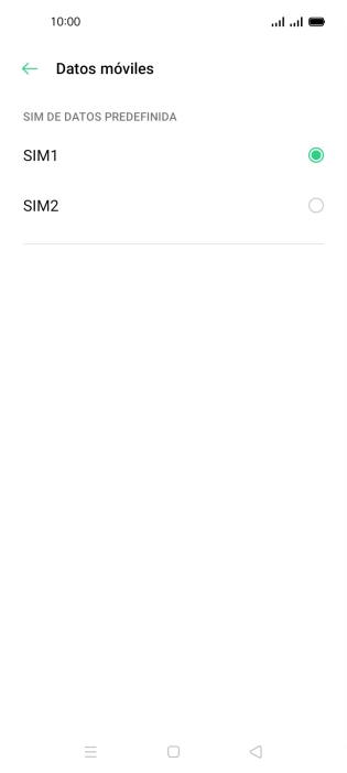 Pulsa la tarjeta SIM deseada.