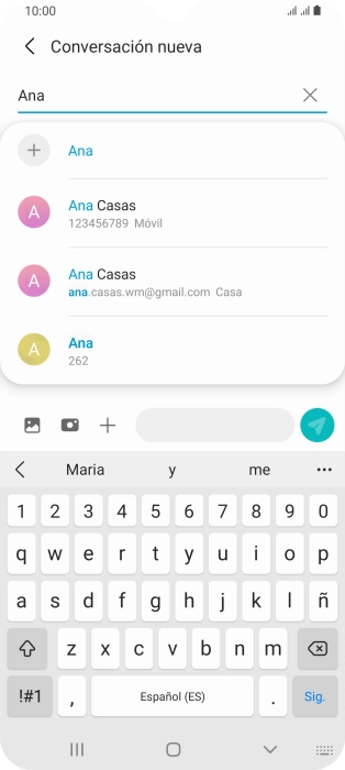 Pulsa el contacto deseado.
