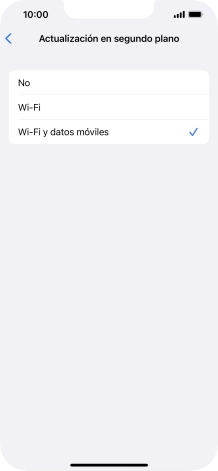 Para desactivar la actualización de apps en ejecución, pulsa No.