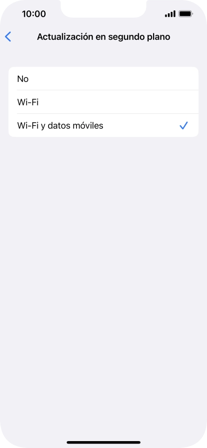 Para desactivar la actualización de apps en ejecución, pulsa No.