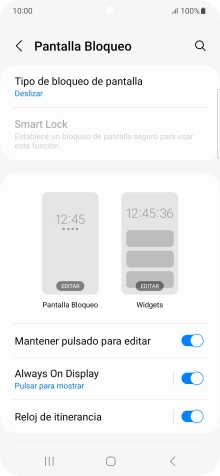 Pulsa Tipo de bloqueo de pantalla.