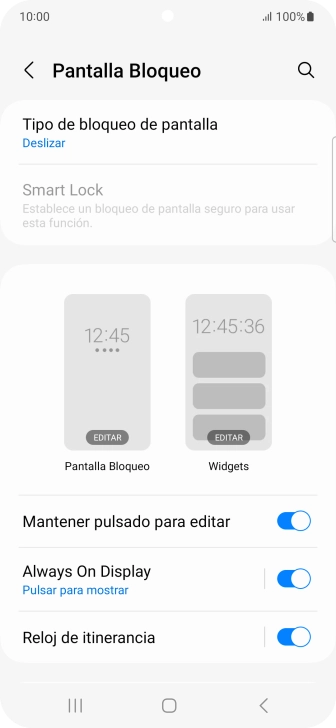 Pulsa Tipo de bloqueo de pantalla.