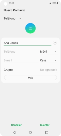 Pulsa Teléfono e introduce el número de teléfono deseado.