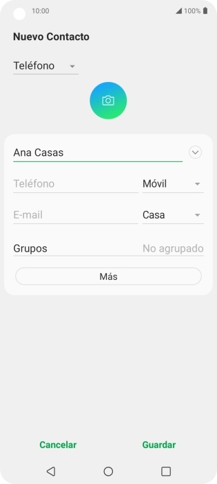 Pulsa Teléfono e introduce el número de teléfono deseado.