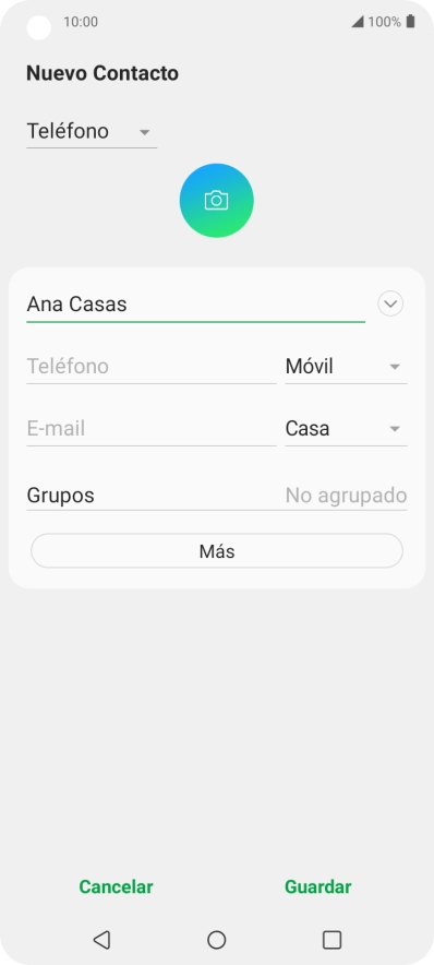 Pulsa Teléfono e introduce el número de teléfono deseado.