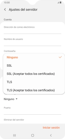 Pulsa Ninguno para desactivar la función.
