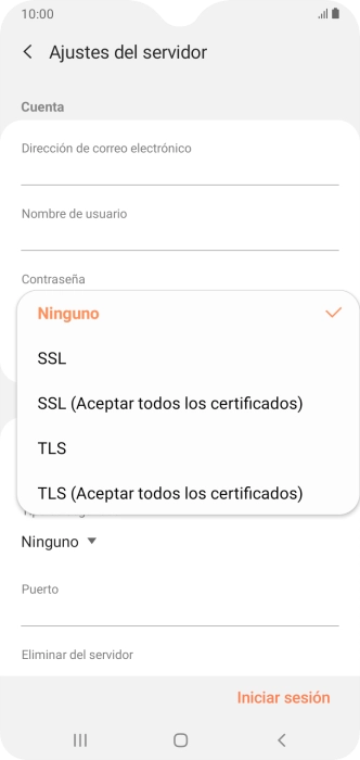Pulsa Ninguno para desactivar la función.