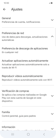 Pulsa Actualizar aplicaciones automáticamente.