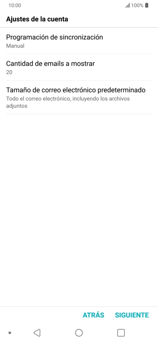 Pulsa Programación de sincronización.