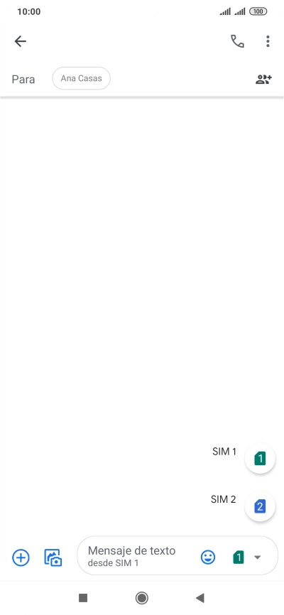 Pulsa la tarjeta SIM deseada.