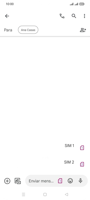 Pulsa la tarjeta SIM deseada.